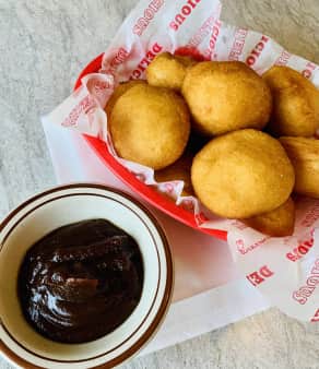 image of 10 Fried Biscuits and Apple Butter