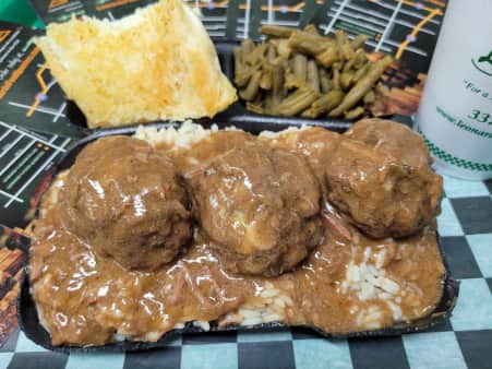 image of Smothered Meatballs Rice & Gravy Dinner