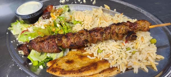 image of STEAK SOUVLAKI LUNCH