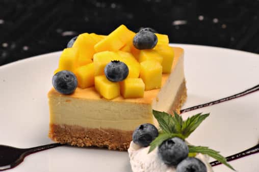 image of Mango Blueberry Cheesecake