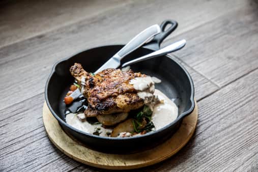 image of Cast Iron Roasted Airline Chicken 