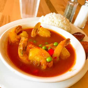 image of #13 Shrimp in Creole Sauce/Camarones Enchilados