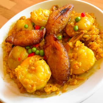image of #15 Shrimp with Yellow Rice/Arroz Amarillo con Camarones