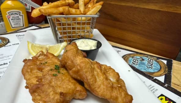 image of Beer Battered Fish & Chips (2 Filets)
