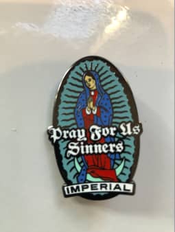 image of Pray for Us Sinners Enamel Pin