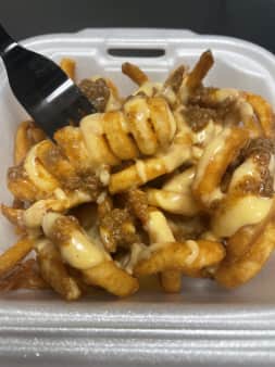 image of Curly Fries with Chili & Cheese