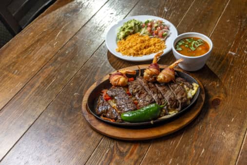 image of Beef w/ Shrimp Brochette