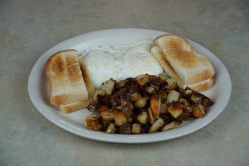 image of Two Eggs, Potato, & Toast 