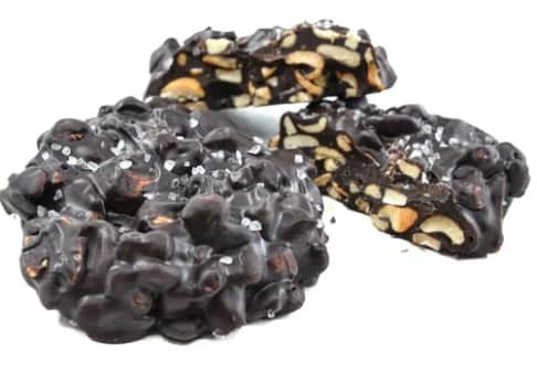 image of Dark Chocolate Sea Salt Cashew Cluster - Lil' Turtles