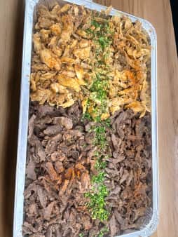 image of 129.99 Half Tray Shawarma, Beef or Chicken or  Mixed