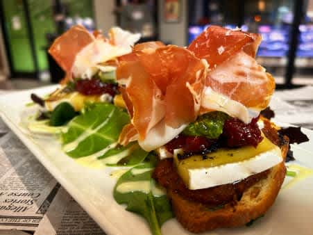 image of French Brie, Prosciutto & Cranberry Bruschetta