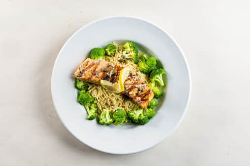 image of Grilled Salmon & Angel Hair Pasta