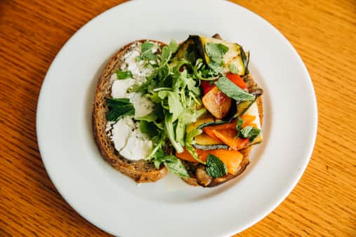 image of #11 Grilled Marinated Vegetables & Goat Cheese