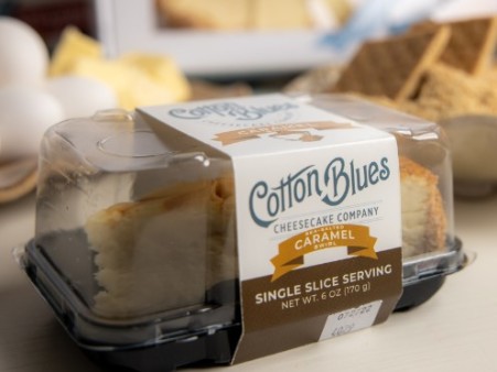image of Cotton Blues Caramel Cheesecake Slice