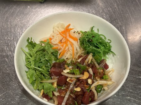 image of Ahi Tuna Poke, Bok Choy, Slaw & Jasmine Rice Bowl