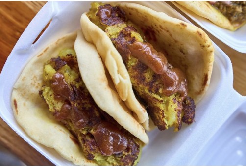 image of Curried Potato & Pea Tacos