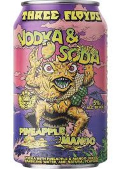 image of 3 Floyds- Pineapple & Mango vodka soda- 12oz