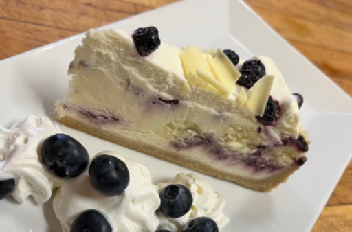 image of Hot Honey Peach Cheesecake