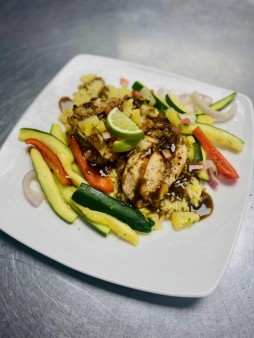 image of Smokey Mustard Chicken Dinner