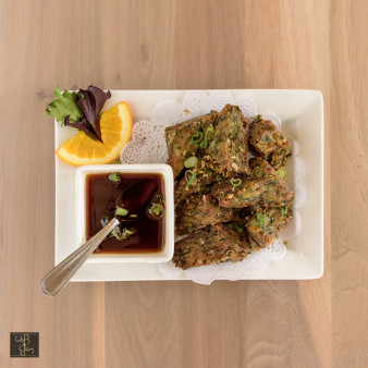 image of Crispy Chive Cakes
