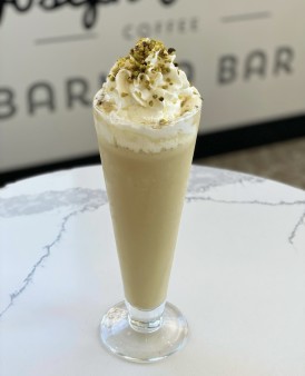 image of Pistachio Frulatto di Caffe (coffee milkshake)