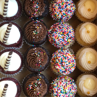 image of Mini Cupcake Sampler Box (12 minis) 