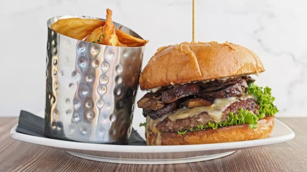 image of Mushroom Swiss Burger ***