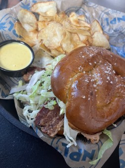 image of Turkey Bacon Swiss Pretzel