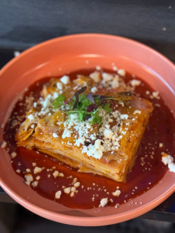 image of Smoked Chicken Enchilada Lasagna