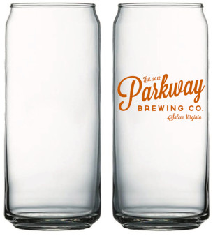 image of 2 for $8 Parkway Logo 16oz Can Glasses