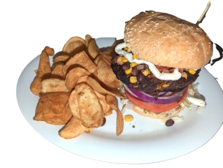 image of Stuffed Portobello Veggie Burger