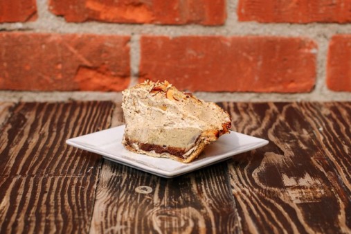 image of Espresso Almond Chocolate Pie- Slice