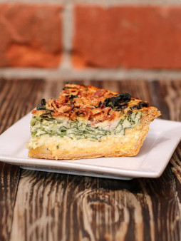 image of Bacon Cheddar Quiche Slice
