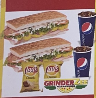 image of 2 Grinder / 2 Chips / 2 Drink