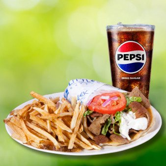 image of $9.99 Special - Gyro, Fries and a Drink