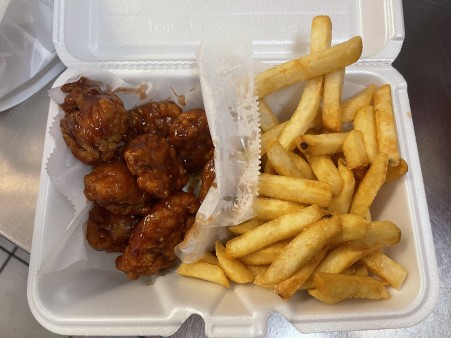 image of 30pc Boneless Wings with French Fries