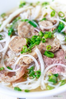 image of pho sliced beef soup