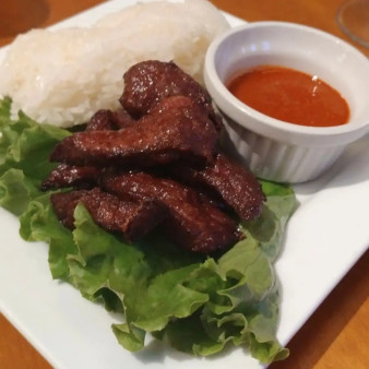 image of Thai Beef Jerky with Sticky Rice