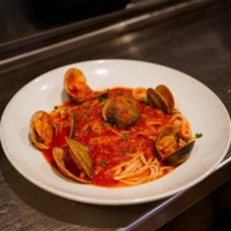 image of Clams Zuppa over Linguini