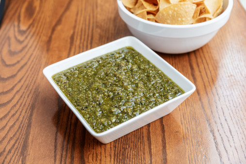 image of Chips & Tomatillo Salsa (LG)