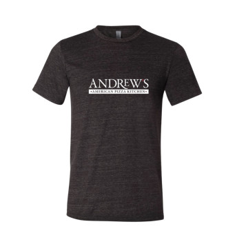 image of Andrew's Crew Neck Tri-Blend Tee, Charcoal Black