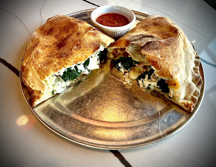 image of SPINACH AND CHICKEN CALZONE