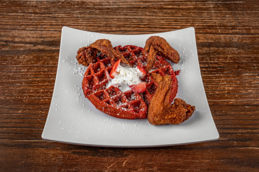 image of Chicken & Red Velvet Waffle