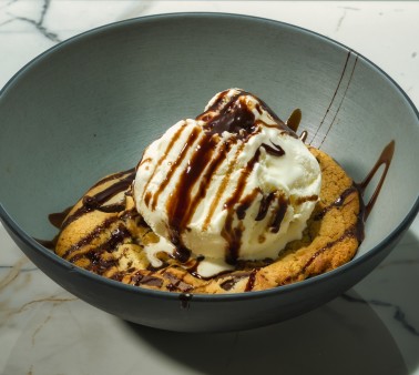 image of Warm Chocolate Chip Cookie and Ice Cream