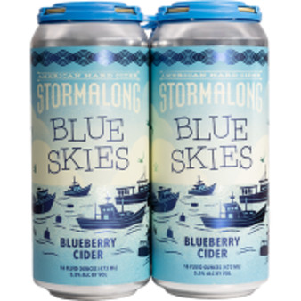 image of Stormalong Blue Skies Blueberry Cider - 16oz