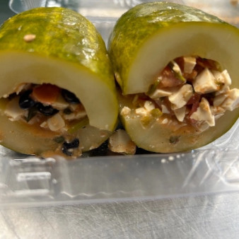 image of Kickin’ Tofu Pickle Sandwich- Vegan