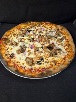 image of SAUSAGE MUSHROOM ONION PIZZA