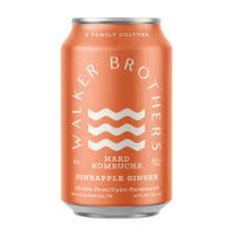 image of Walker Brothers Kombucha Pineapple Ginger 12oz can 