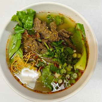 image of Egg Noddle Sate Beef