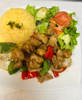 image of R20. Diced Garlic Teriyaki Chicken Butter Rice 